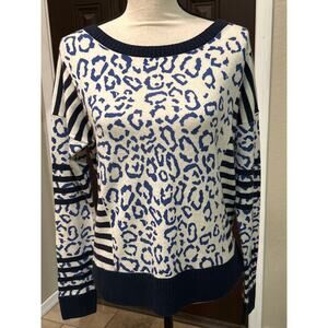 Juicy Couture Leopard Striped Sweater